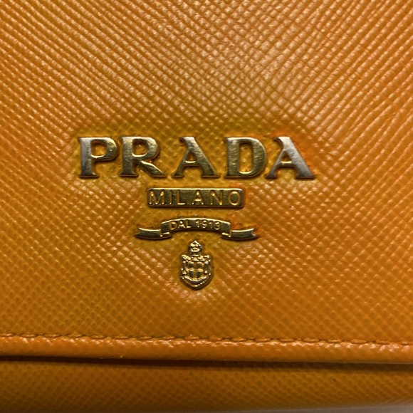 EUC - Prada Wallet Trifold Golden Yellow - Picture 4 of 12